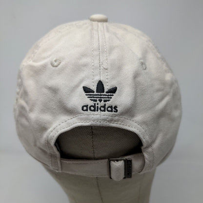 Adidas Men's Slideback Hat Tan OSFM Embroidered Trefoil Logo Cotton