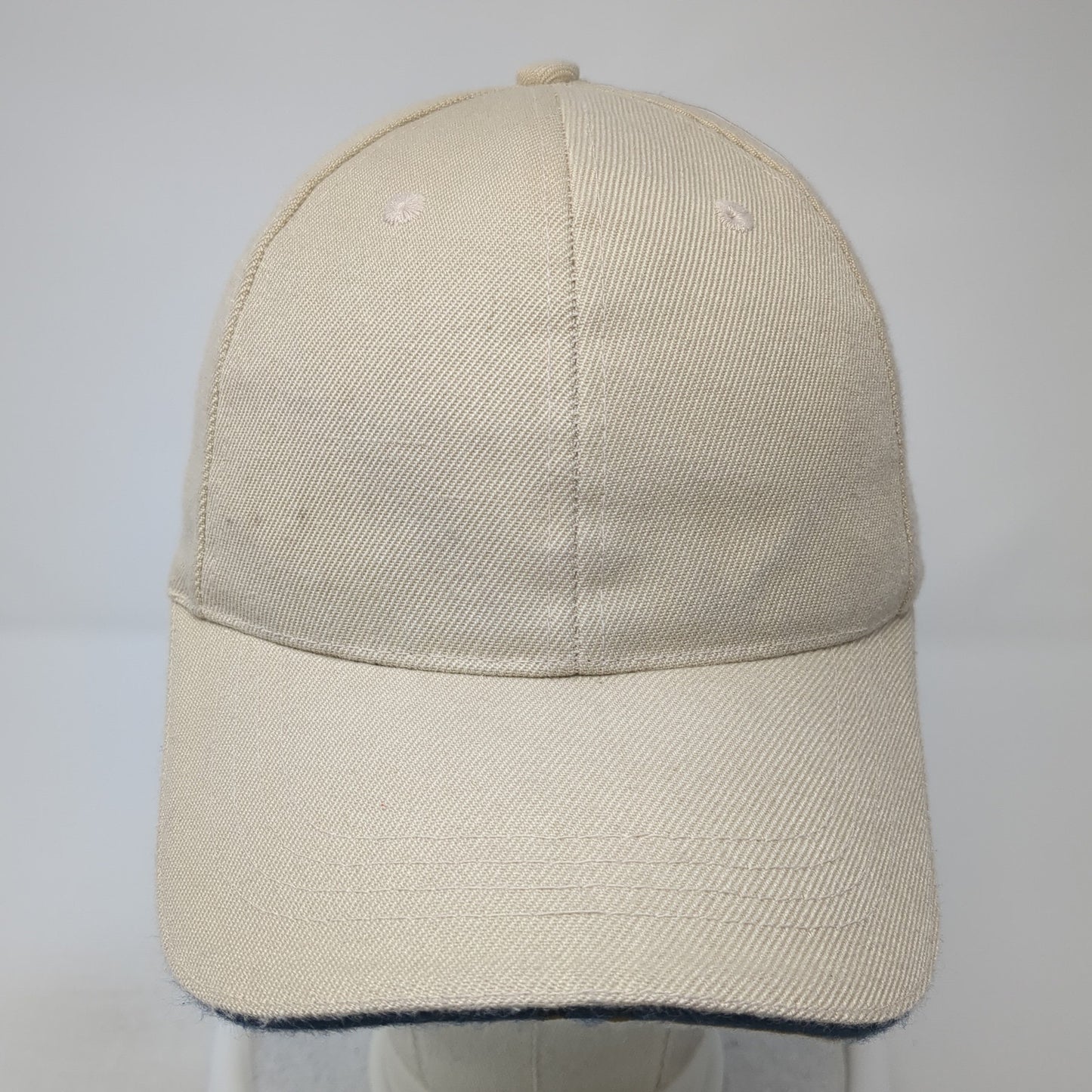 Unbranded Strapback Hat Beige One Size Solid Adjustable Outdoor Blank