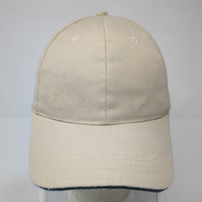 Unbranded Strapback Hat Beige One Size Solid Adjustable Outdoor Blank