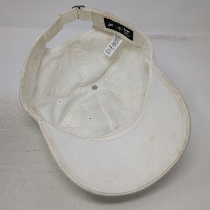 Nike Baseball Cap White Slideback Cotton Embroidered Swoosh Logo Adjustable Hat