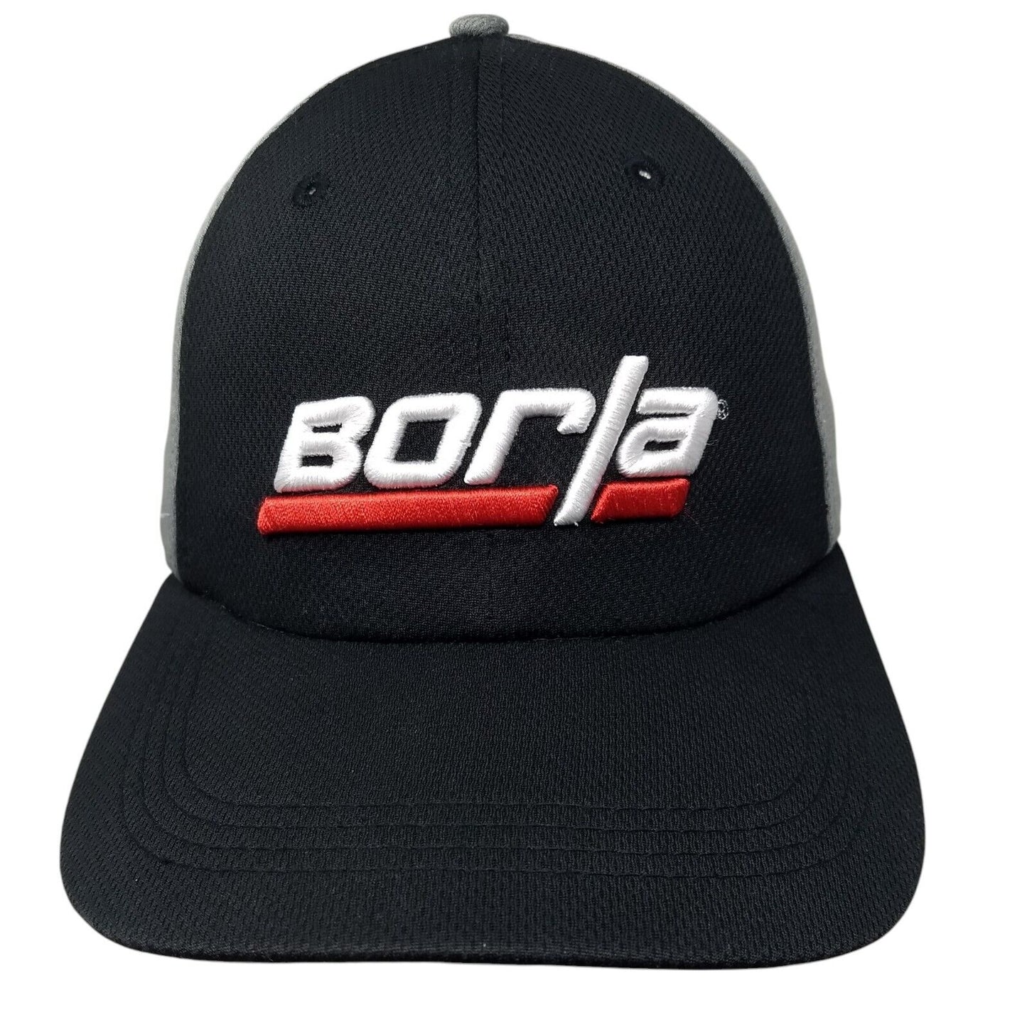 Borla Strapback Hat Multi One Size Embroidered Colorblock 6 Panel