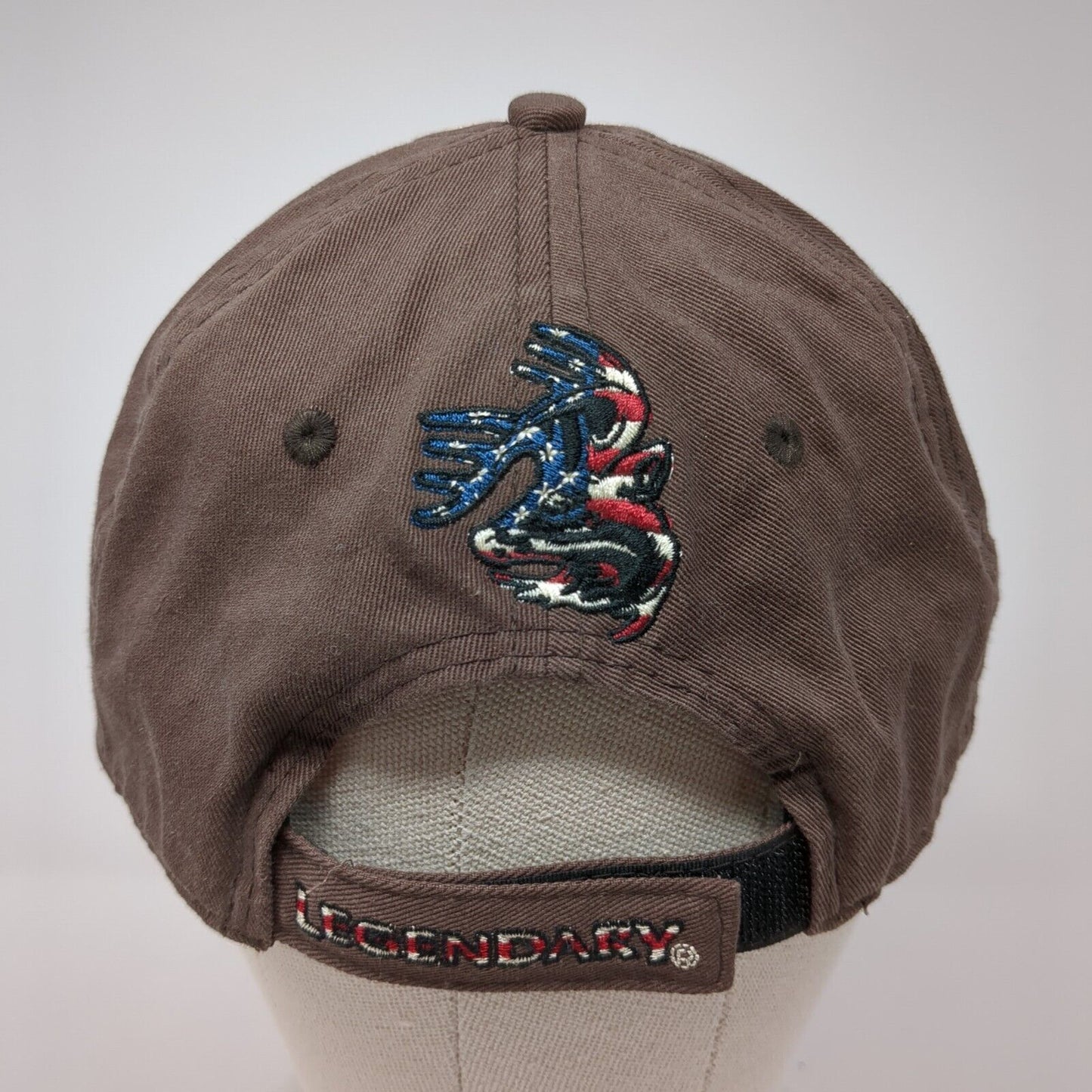 Freedom To Hunt Legendary Strapback Hat Brown OSFM Outdoor Cap 6 Panel