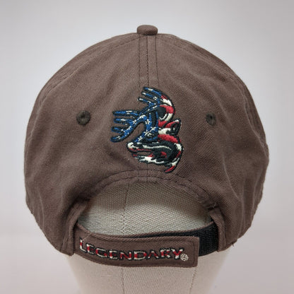 Freedom To Hunt Legendary Strapback Hat Brown OSFM Outdoor Cap 6 Panel