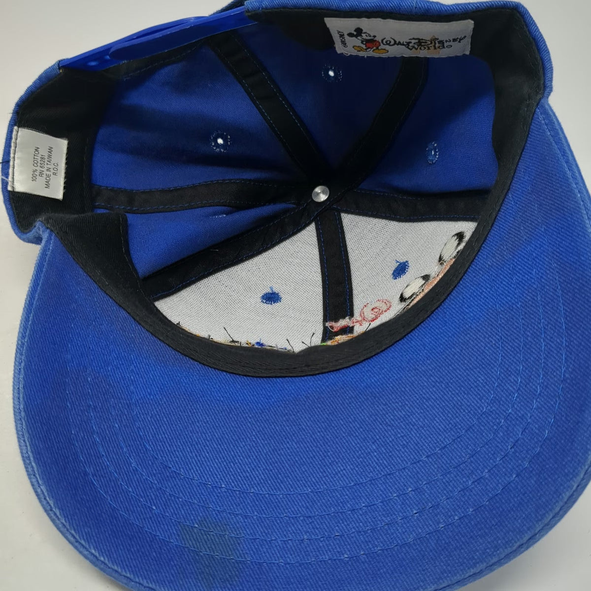 Walt Disney World Snapback Blue One Size Character Logo Mickey Tigger Goofy Hat