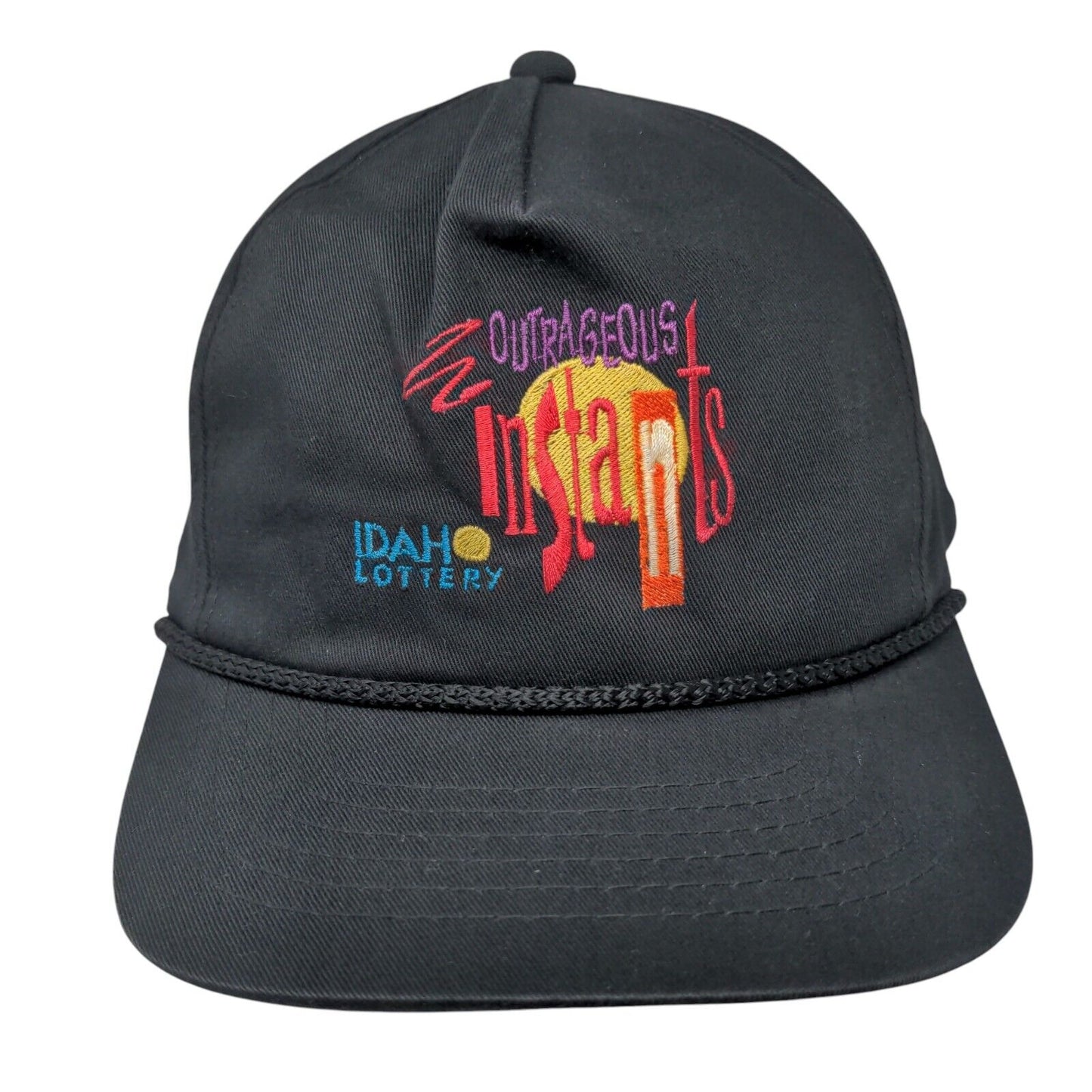 Outrageous Instants Idaho Lottery Snapback Hat Black OSFA Rope YoungAn Hat