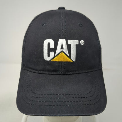 Caterpillar CAT Baseball Cap Black One Size Adjustable Cotton Slideback Hat Logo