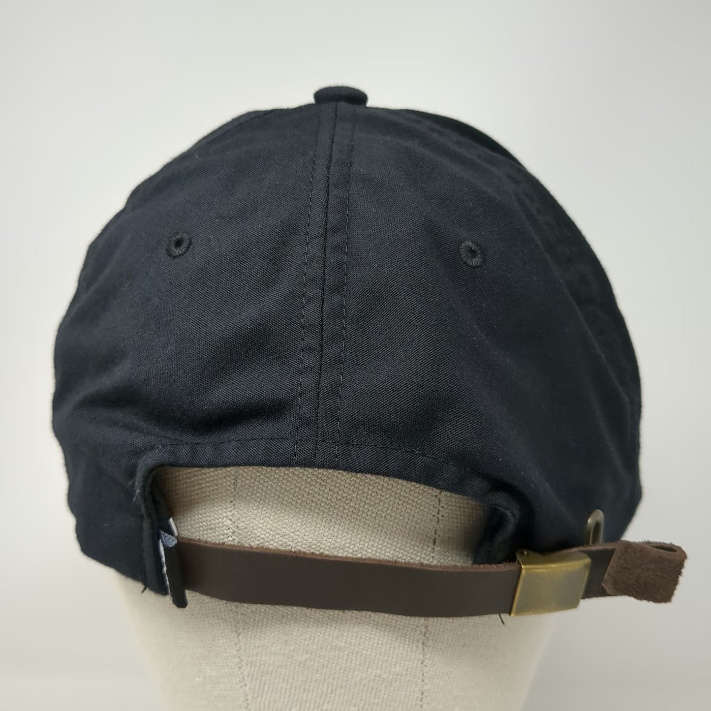 PING 5 Panel Black One Size Leather Strap Rope Script Logo Golf Hat sensorcool
