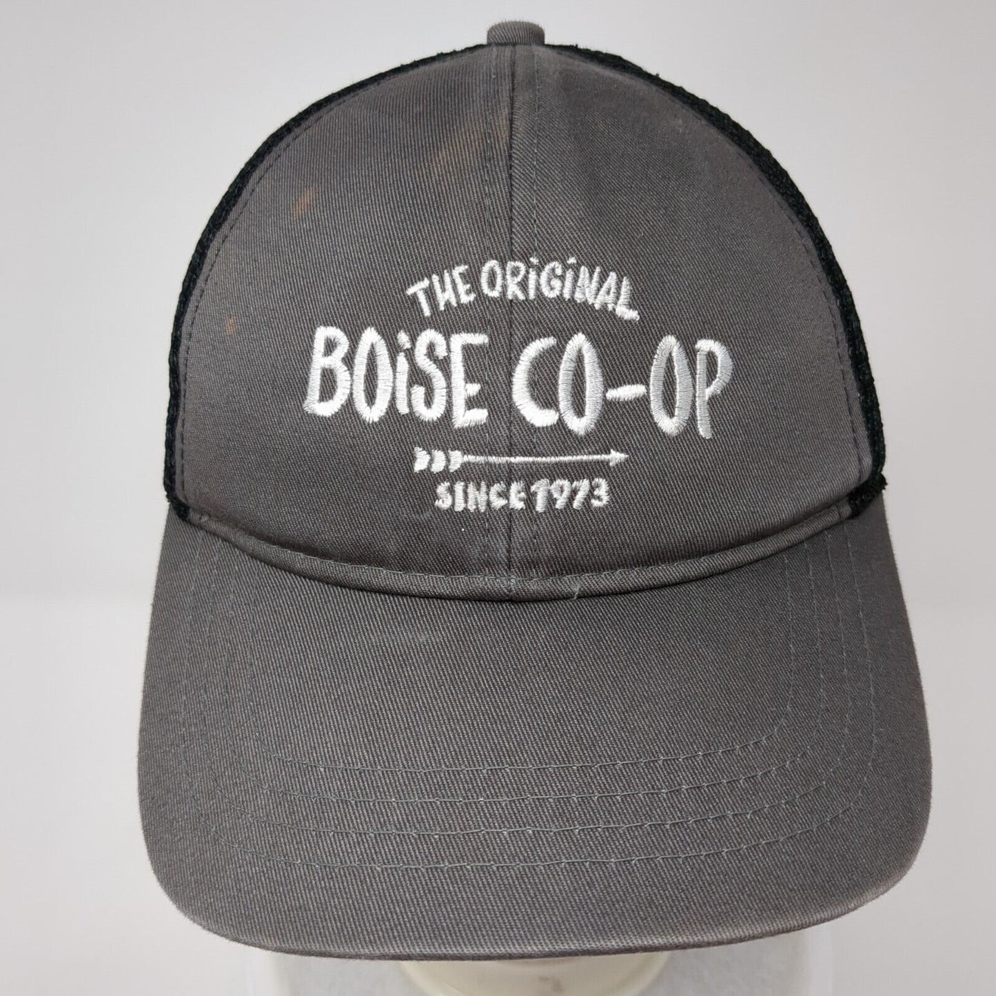 The Original Boise Co-op Since 1973 Snapback Trucker Hat Gray OS Mesh Back