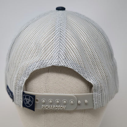 Ariat Trucker Hat Blue Gray One Size Mesh Snapback Richardson 112 Shield Logo