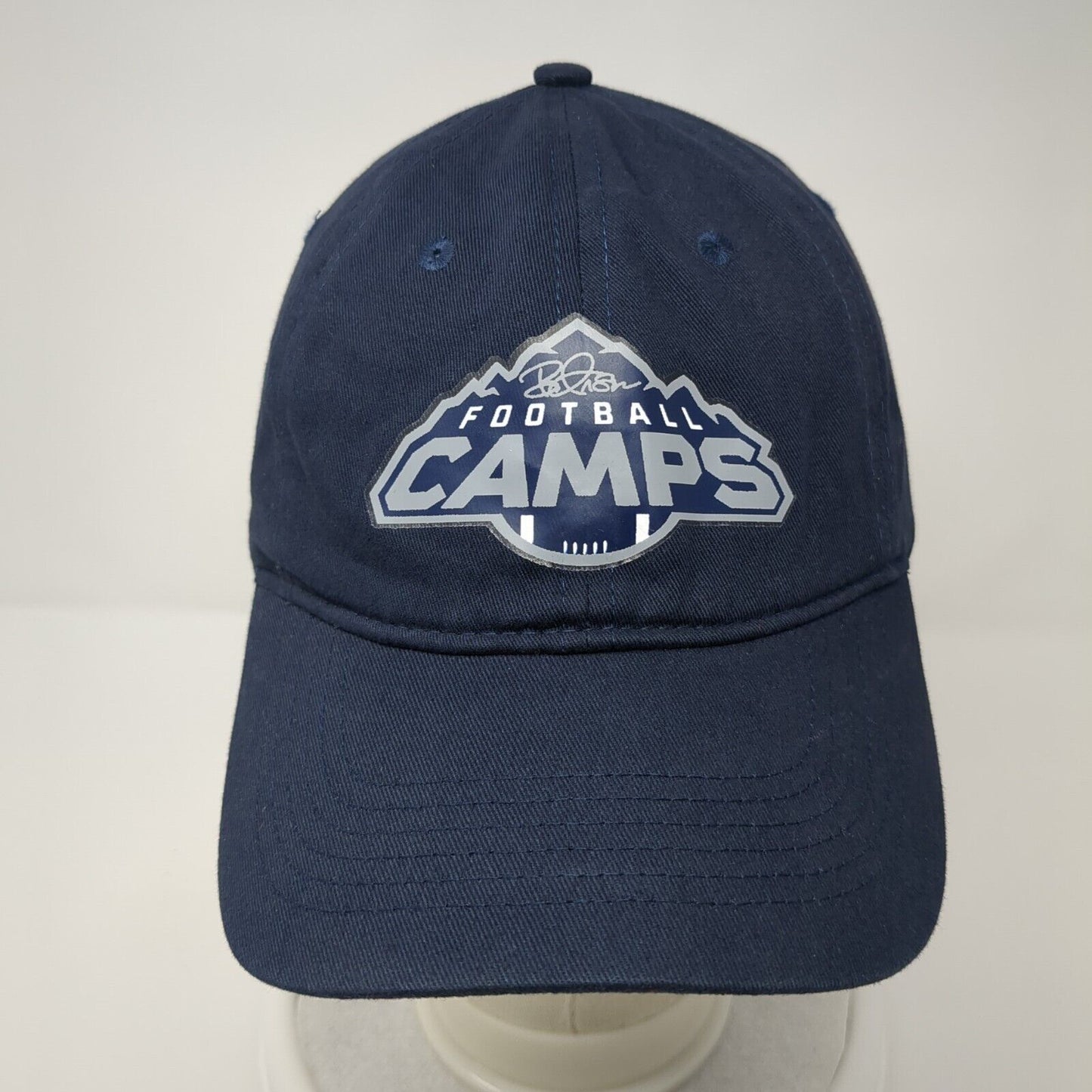 Football Camps Strapback Hat Blue One Size Adjustable 6 Panel Big X