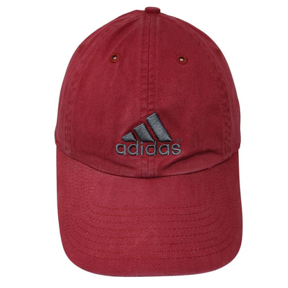 Adidas Slideback Hat Red One Size Adjustable Embroidered Climalite Vented Holes
