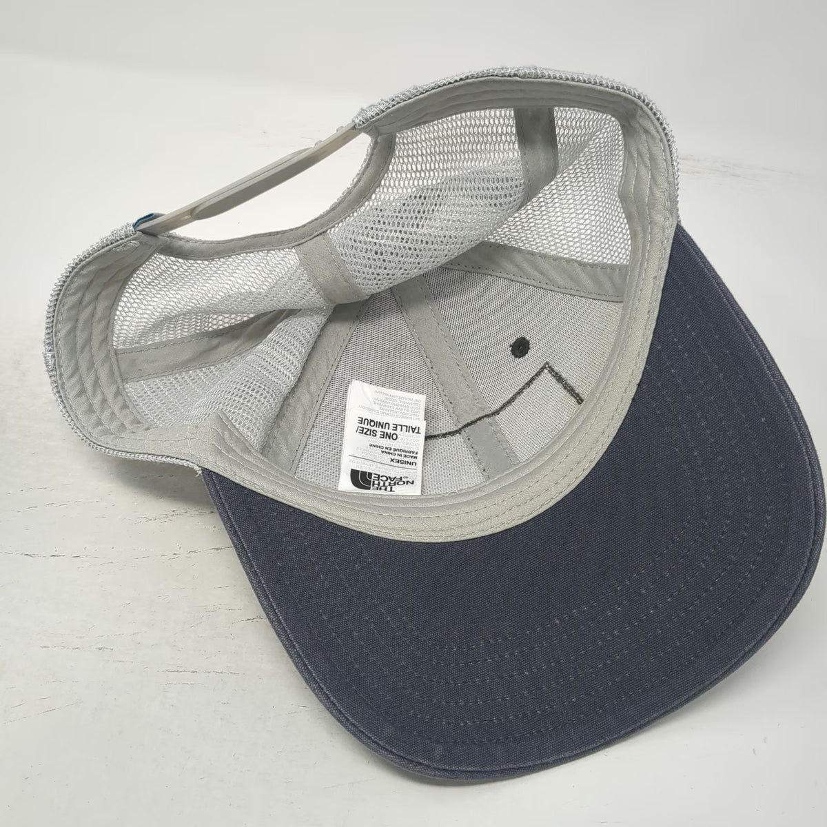 The North Face Trucker Hat Gray One Size Snapback Mesh Alpine Specialist Patch