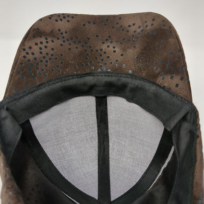 Unbranded Strapback Hat Brown One Size Adjustable Micro Print Square