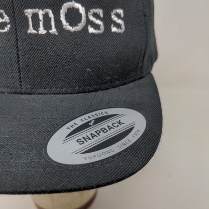June Moss Men's Snapback Hat Black Adjustable Autographed Becca Tobin
