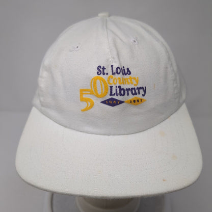 St. Louis Country Library Snapback Hat White One Size Adjustable Cobra