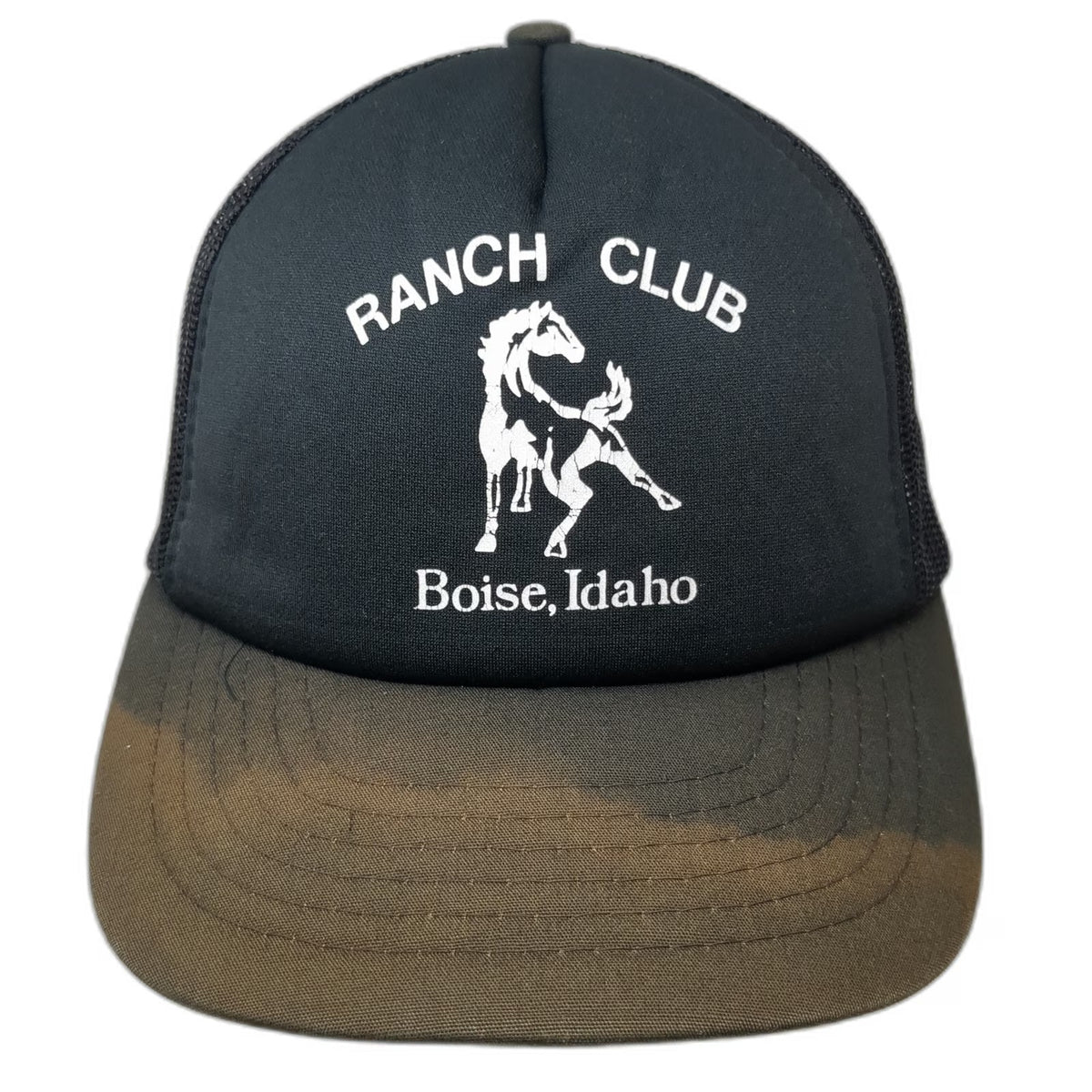 Yupoong Trucker Hat Black One Size Ranch Club Boise Idaho Horse Mesh Snapback
