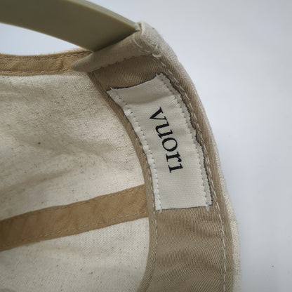 Vuori 5 Panel Beige One Size Hemp Blend Tonal Logo Snapback Hat Curved Brim