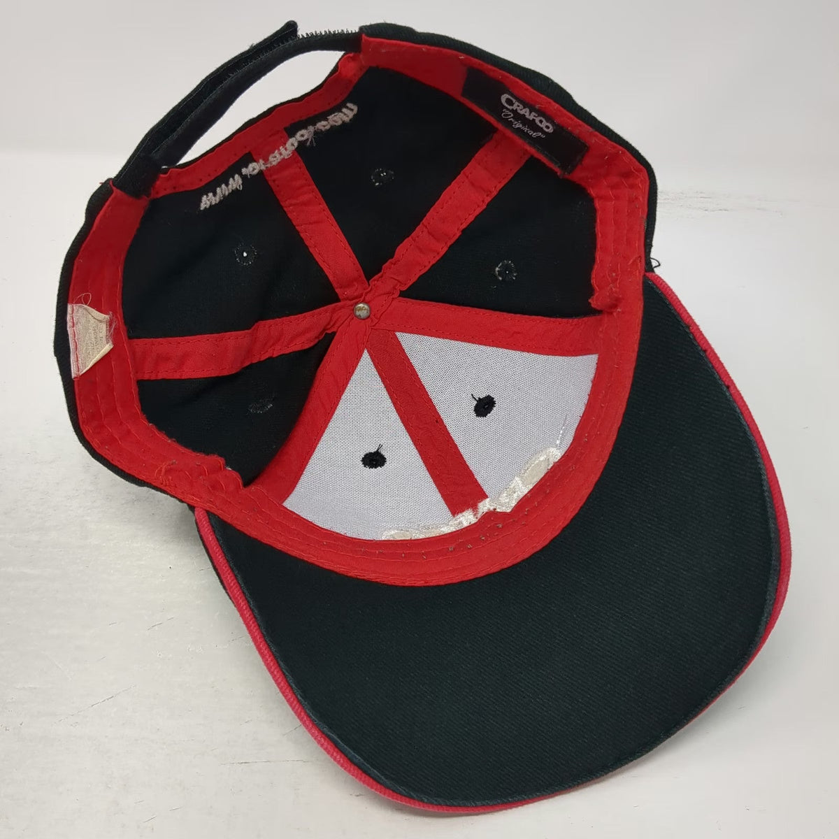 Crafco Baseball Cap Black One Size Hat American Flag Logo Strapback Pavement