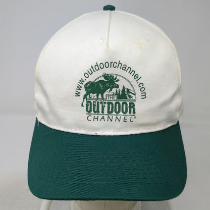 Otto 5 Panel Hat White Green OS Outdoor Channel Moose Graphic Snapback Logo