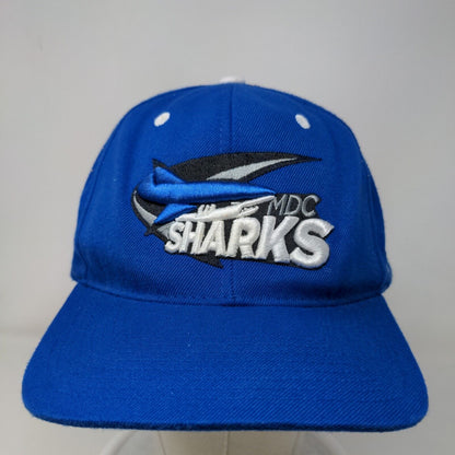 Zephyr Men's Snapback Hat Blue Embroidered Miami Dade College Sharks Logo