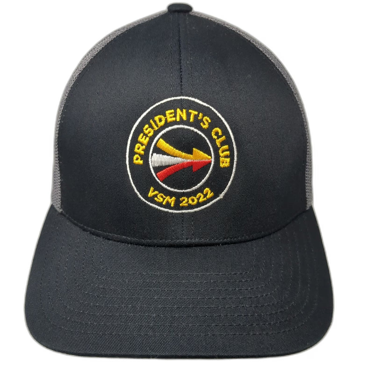Pacific Headwear Trucker Hat Black OSFM President's Club VSM 2022 Mesh Snapback