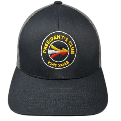 Pacific Headwear Trucker Hat Black OSFM President's Club VSM 2022 Mesh Snapback