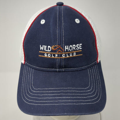 Wild Horse Golf Club Slideback Trucker Hat Blue OS Adjustable Mesh Cap America
