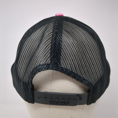Richardson Snapback Trucker Hat Pink One Size Adjustable Mesh Back 6 Panel