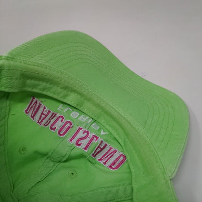 Marco Island Florida Strapback Hat Green One Size Adjustable Alvin's Island
