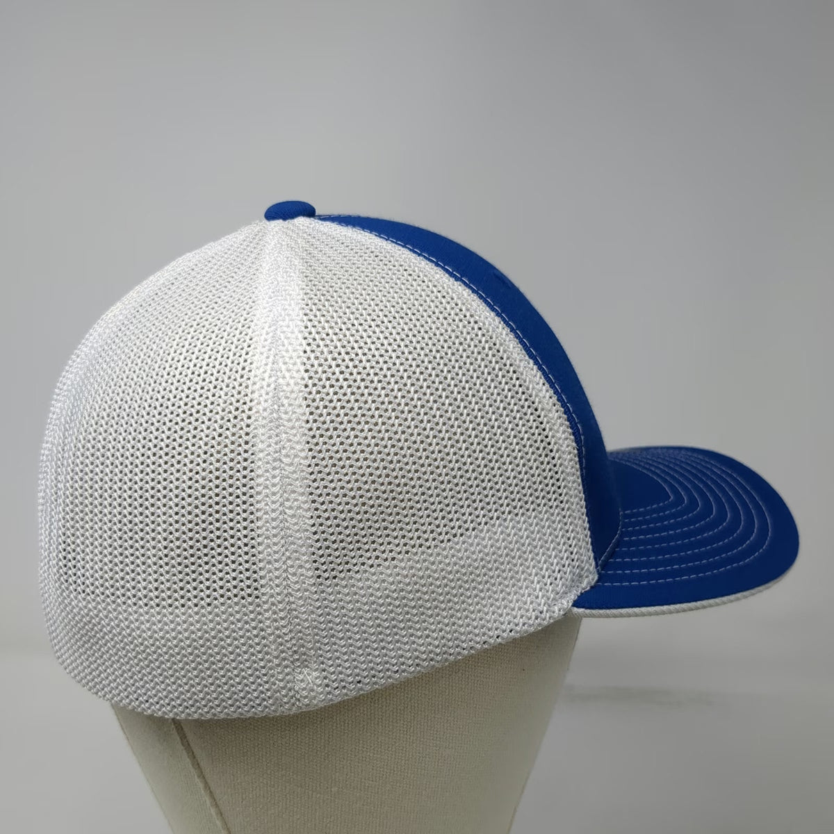 Pacific Headwear Baseball Cap Blue M Action Garage Door Mesh Back Flexfit Hat