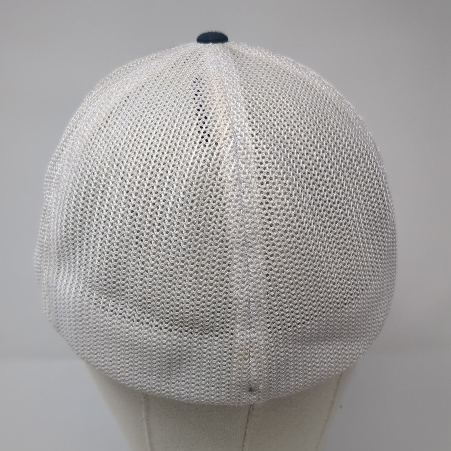 Columbia Logo Fitted Mesh Back Trucker Hat Blue One Size Flexfit Outdoor