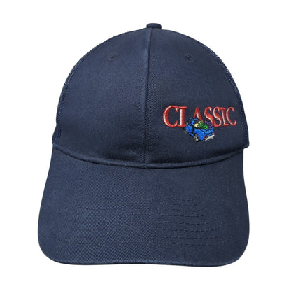 Classic Snapback Trucker Hat Blue One Size Adjustable Mesh Back Port Authority
