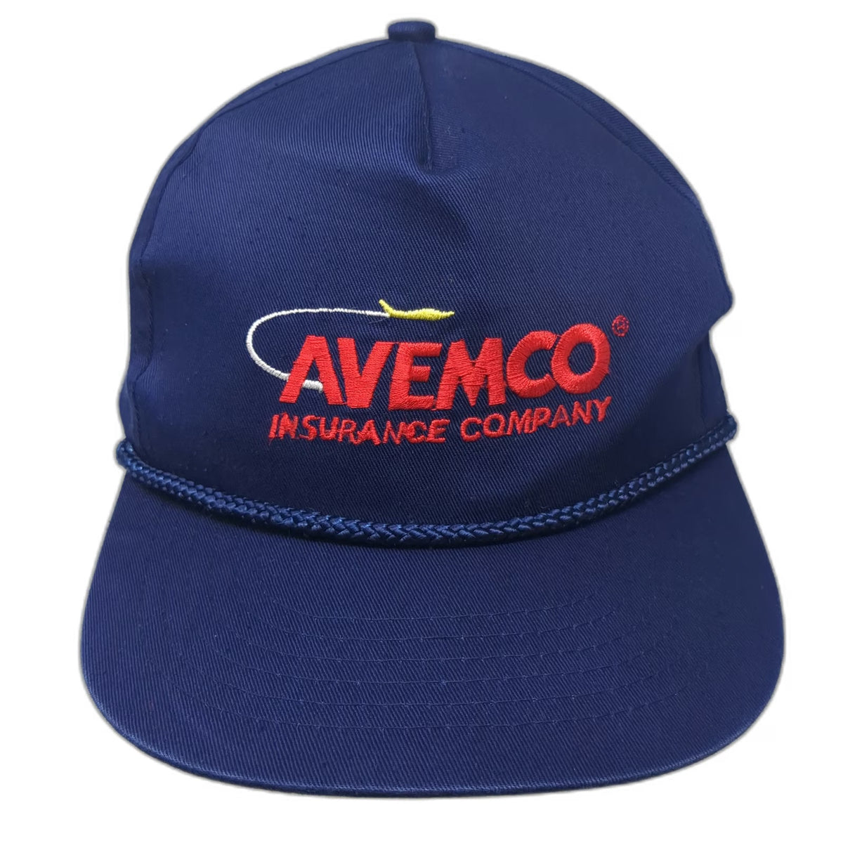 Avemco Insurance Company 5 Panel Blue One Size Rope Snapback Airplane Hat Cotton