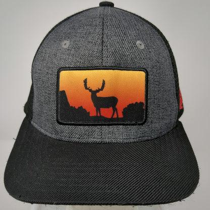Westrek Trucker Hat Black One Size Deer Sunset Patch Mesh Snapback Field Hunt