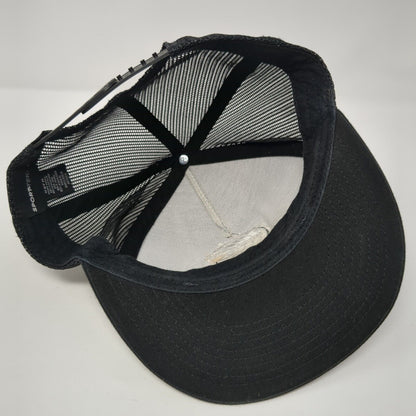 Kindwood Snapback Trucker Hat Black One Size Adjustable Mesh Back Sport-Tek