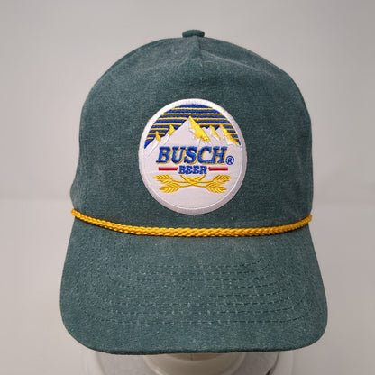 Busch Beer Patch Snapback Rope Hat Green One Size Adjustable Cobra