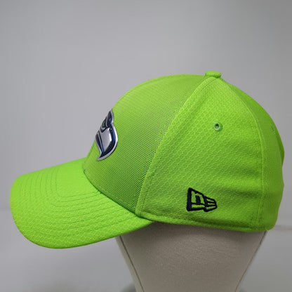 Seattle Seahawks NFL New Era Cap Hat Green M Metallic Logo 39THIRTY Flex