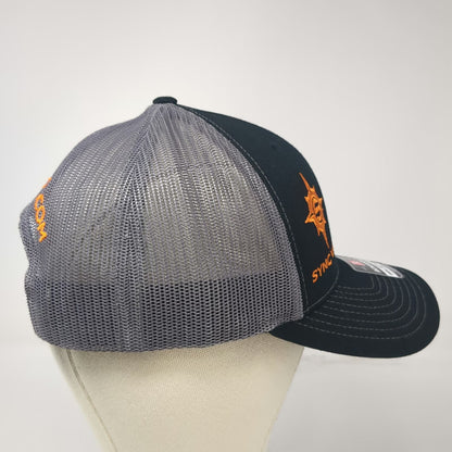 Richardson Trucker Hat Black Gray One Size Sync Vans Logo Mesh Snapback