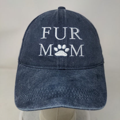 Fur Mom Slideback Hat Blue One Size Embroidered Adjustable 6 Panel