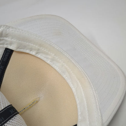 Hurley Trucker Hat White One Size Palm Tree Sunset Graphic Mesh Snapback Beach