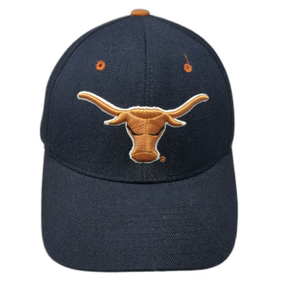 Texas Longhorns NCAA Zephyr Hat Black Orange White 7 5/8 Embroidered Logo Fitted