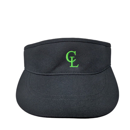 CL Strapback Sun Visor Cap Black OS Adjustable Embroidered Pacific Headwear