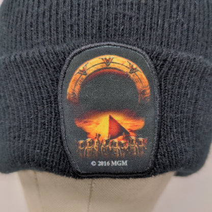 MGM Men's Knit Beanie Hat Stargate Patch Logo 100% Acrylic Sci Fi