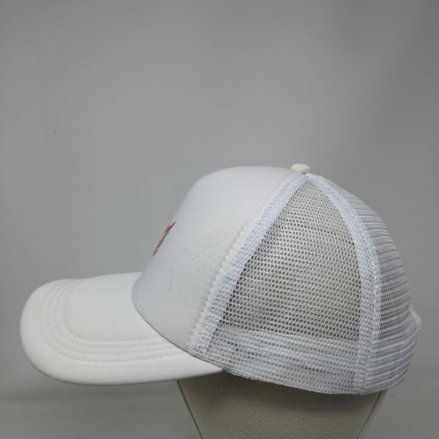 Owl Snapback Trucker Hat White One Size Adjustable Mesh Back 6 Panel