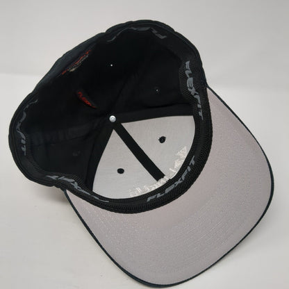 LinkUS Energy Fitted Hat Black One Size Embroidered 6 Panel Flexfit Yupoong