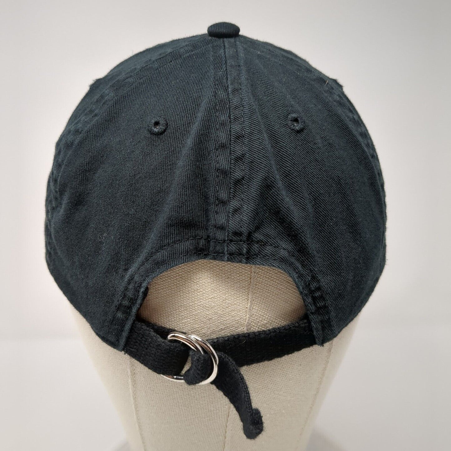 PINK Victoria's Secret Strapback Hat Black One Size Embroidered 6 Panel