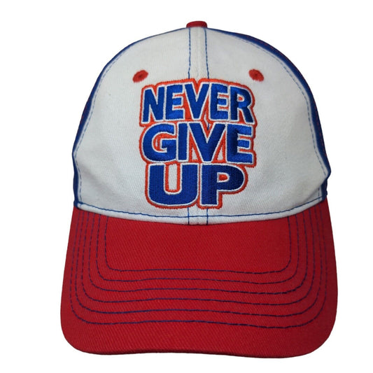 WWE Mens Strapback Hat Multicolor Adjustable John Cena Embroidered Never Give Up