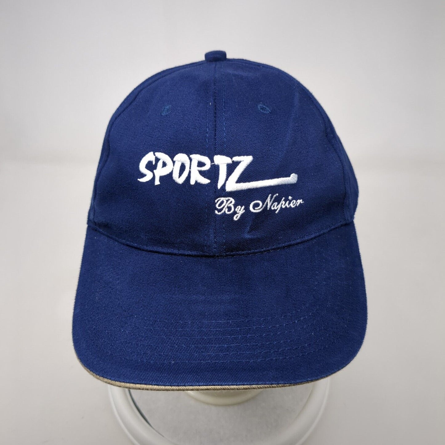 Sportz by Napier Slideback Hat Blue OSFA Adjustable Embroidered 6 Panel Cotton