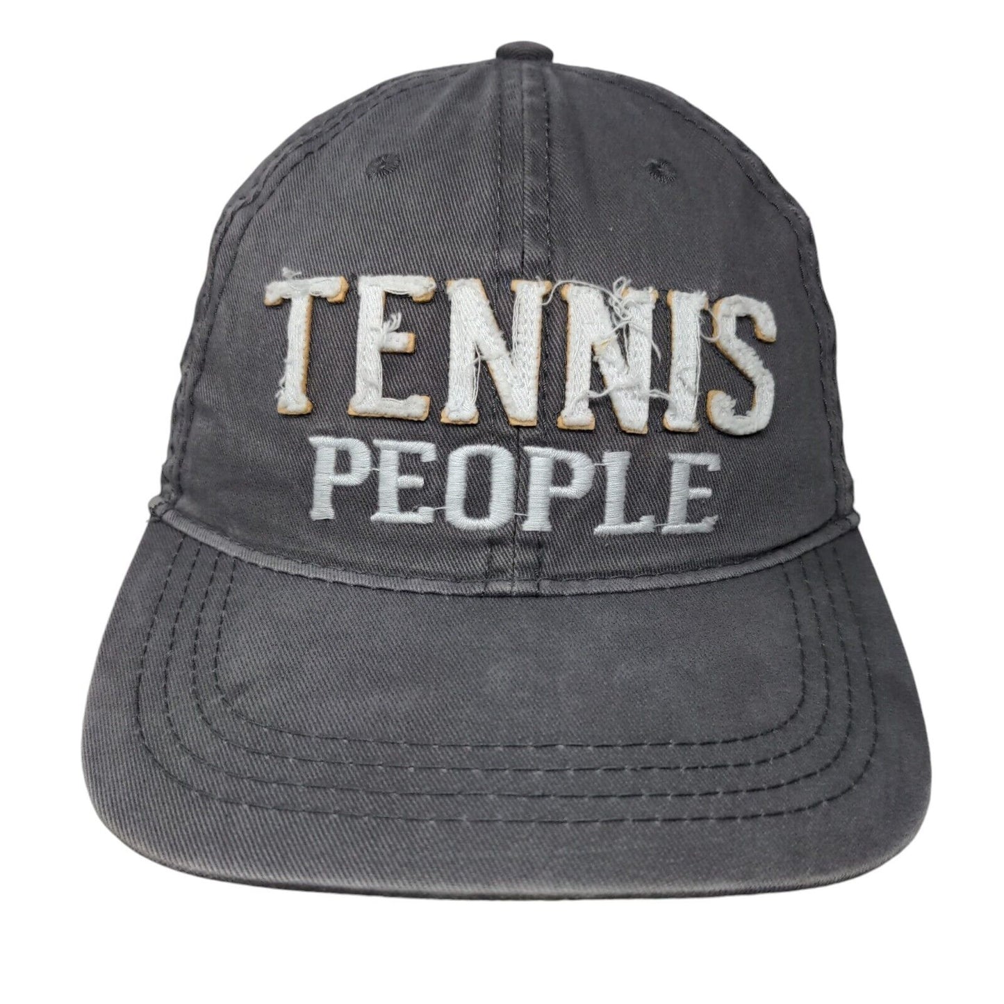 Tennis People Slideback Hat Gray OSFA Adjustable Embroidered We People