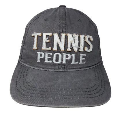 Tennis People Slideback Hat Gray OSFA Adjustable Embroidered We People